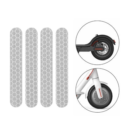 5 PCS Scooter Stickers Reflective Cursor Scooter Mudguard Reflective Sticker For Ninebot Max G30 (White)-garmade.com
