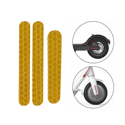5 PCS Scooter Stickers Reflective Cursor Scooter Mudguard Reflective Sticker For Ninebot ES2 (Yellow)-garmade.com