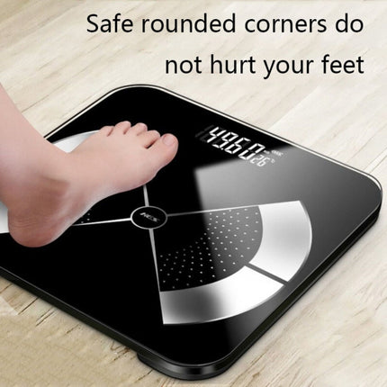 Home Weight Scale Accurate Healthy Body Fat Scale, Size: 26x26cm(Battery Version Black)-garmade.com