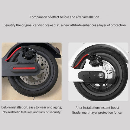 3 PCS Scooter Brake Protector Disc Brake Disc Protector For Xiaomi Mijia M365 / M365 Pro / 1S(Red)-garmade.com