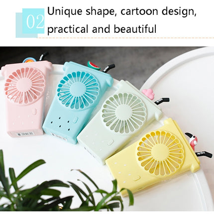 6791 Fruit Cup Type Portable Small Fan Three-Speed Wind USB Charging Fans(Green)-garmade.com