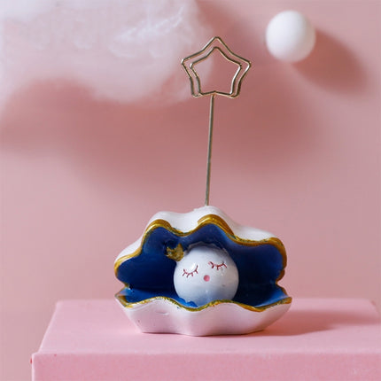 2 PCS 6650 Cute Cartoon Shape Photo Clipper Name Card Clip Desktop Decorative Small Ornaments(Shell)-garmade.com