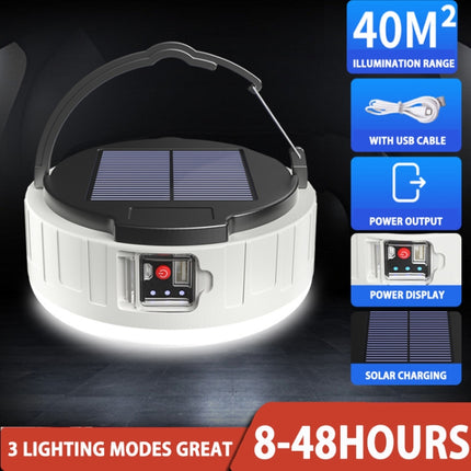 HB208 Solar Power 100W 37 LED Household Emergency Light Mobile Night Market Light Camping Light-garmade.com