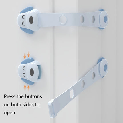 3 PCS TH3601 4 In 1 Children Safety Protective Supplies Children Drawers Safety Lock(Blue)-garmade.com