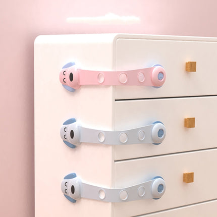 3 PCS TH3601 4 In 1 Children Safety Protective Supplies Children Drawers Safety Lock(Pink)-garmade.com