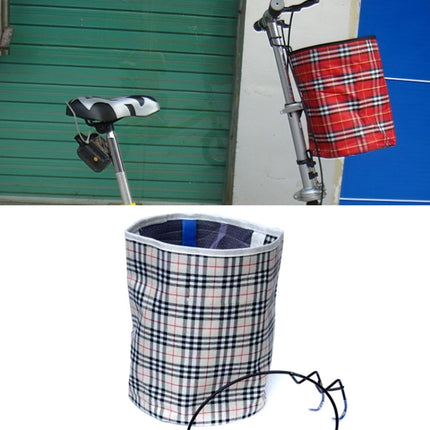 5 PCS Bicycle Basket Cloth Hanging Basket Folding Bicycle Basket(Beige Square)-garmade.com