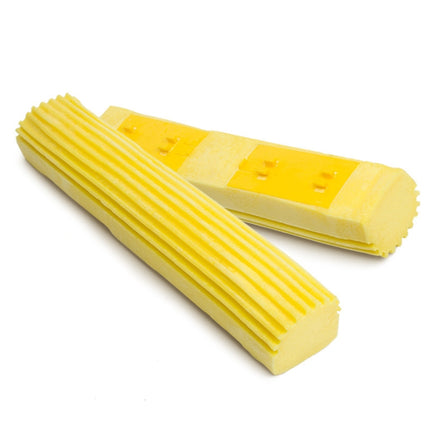 2 PCS 28cm Half-Fold Narrow Mouth Universal Mop Sponge Tape Head Replacement Fittings(Yellow)-garmade.com