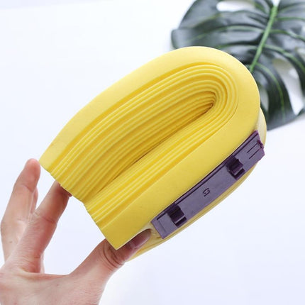 2 PCS 28cm Half-Fold Narrow Mouth Universal Mop Sponge Tape Head Replacement Fittings(Yellow)-garmade.com