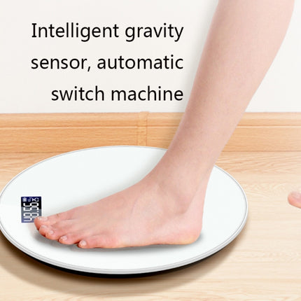 LCD Display Electronic Scale Household Weighing Health Scale Battery Model(White)-garmade.com