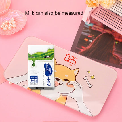 ZJ25 Mini Cartoon Weight Scale Home Accurate Portable Human Body Scale Charging(Meow)-garmade.com