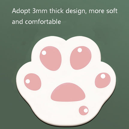 3 PCS XH12 Cats Claw Cute Cartoon Mouse Pad, Size: 280 x 250 x 3mm(Creamy-white)-garmade.com