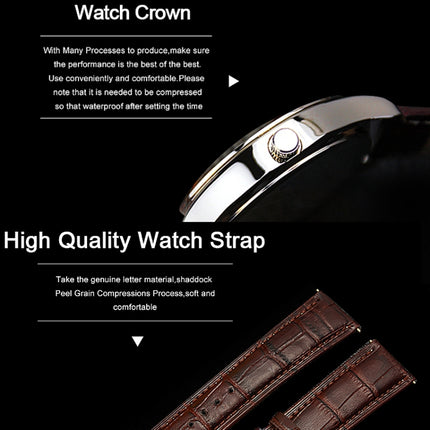 YAZOLE 308 Luminous Quartz Watch Men Watch(White Tray Black Belt)-garmade.com