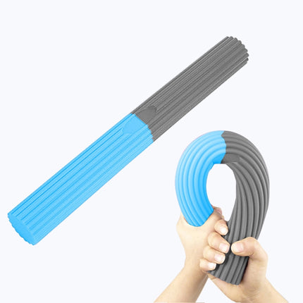 Silicone Multifunctional Fitness Bar Rehabilitation Training Arm Strength Bar Wrist Strength Forging Resistance Bar(Light Blue + Gray)-garmade.com