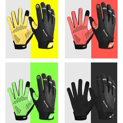 WEST BIKING YP0211209 Bicycle Gloves Shock Absorber Anti-Slip Touch Screen Glove, Size: L(Green Black)-garmade.com