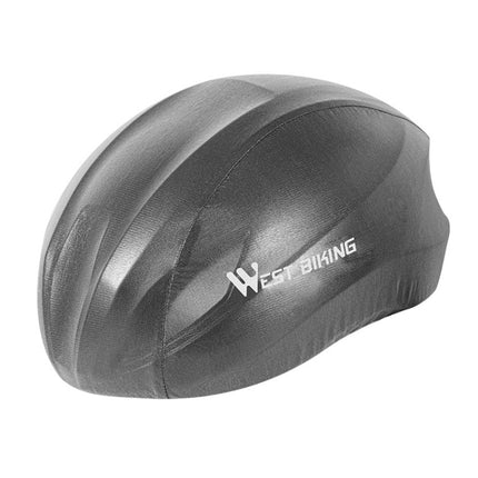 2 PCS WEST BIKING YP0708080 Mountain Road Bike Cycling Helmet Windproof Dustproof Reflective Rainproof Cover, Size: Free Size(Dark Grey)-garmade.com
