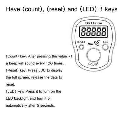4 PCS LED Luminous Electronic Counter with Sound Reminder Function After A Hundred, Random Colour Delivery-garmade.com