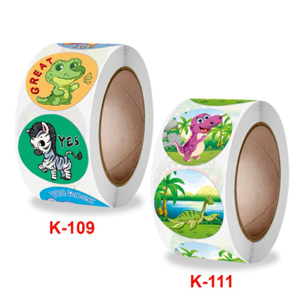 10 Rolls Cute Little Animal Teacher Reward Student Children Sticker Toy Decoration Sticker, Size: 2.5cm / 1 Inch(K-111)-garmade.com