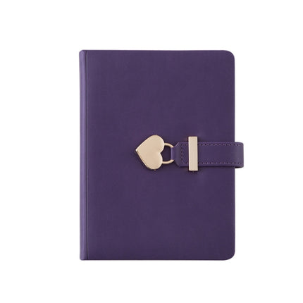 8032 Couple Notebook With Lock Hardcover Notepad Handbook(Purple)-garmade.com