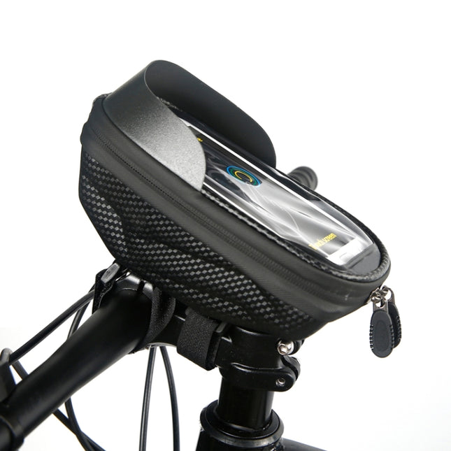 B22 Bicycle EVA Hard Shell Handlebar Bag Touch Screen Waterproof Mobile Phone Bag(Black)-garmade.com