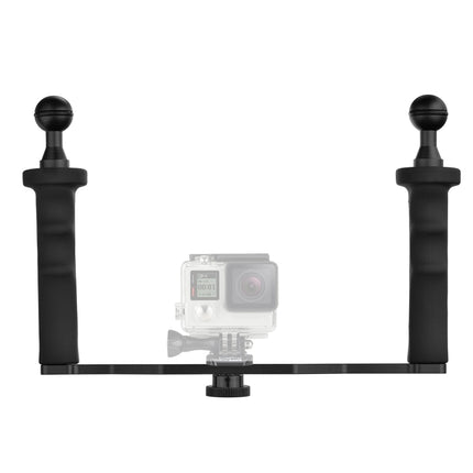 XTGP324A Dual Handle Aluminium Tray Stabilizer for Underwater Camera Housings-garmade.com