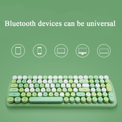 MOFii CANDY-BT 100-Keys Wireless Bluetooth Keyboard, Support Simultaneous Connection of 3 Devices( Green Mixed Version)-garmade.com