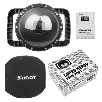 SHOOT XTGP559 Dome Port Underwater Diving Camera Lens Transparent Cover Housing Case For GoPro HERO10 Black / HERO9 Black-garmade.com