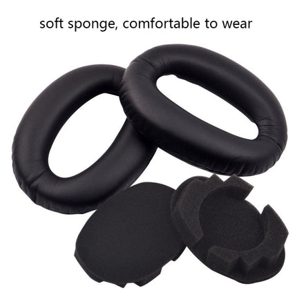 2 PCS Headset Comfortable Sponge Cover For Sony WH-1000xm2/xm3/xm4, Colour: (1000XM4)Black Lambskin-garmade.com
