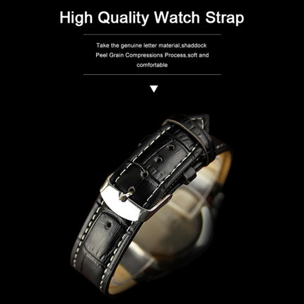 YAZOLE Men Business Quartz Watch(315 White Tray Black Belt)-garmade.com