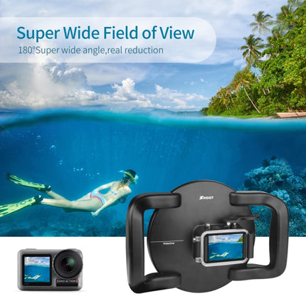 XTGP546 Dome Port Underwater Diving Camera Lens Transparent Cover Housing Case with Handle Trigger For DJI Osmo Action-garmade.com