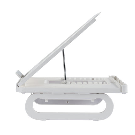A23 Foldable Notebook Stand With 10-Speed Adjustment Computer Cooling Lifting Stand, Colour: Regular (White )-garmade.com