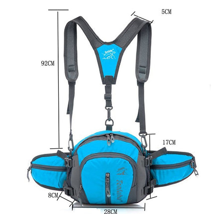 Tanluhu TLH322 Multi-Function Outdoor Waist Bag Hiking Riding Kettle Bag Travel SLR Camera Bag(Rose Red)-garmade.com