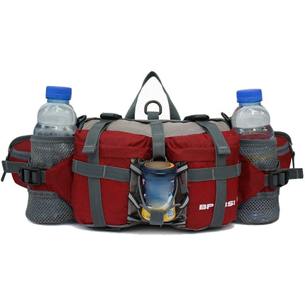 5L Outdoor Sports Multifunctional Cycling Hiking Waist Bag Waterproof Large-Capacity Kettle Bag, Size: 28.5 x 15 x 13cm(Dark Red)-garmade.com