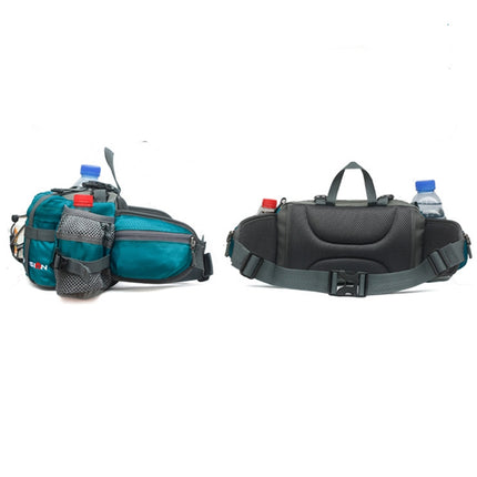 5L Outdoor Sports Multifunctional Cycling Hiking Waist Bag Waterproof Large-Capacity Kettle Bag, Size: 28.5 x 15 x 13cm(Peacock Green)-garmade.com