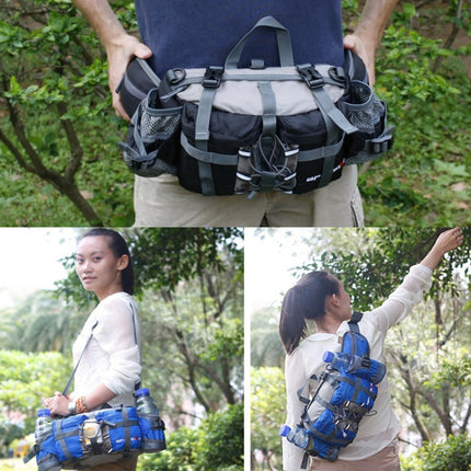 5L Outdoor Sports Multifunctional Cycling Hiking Waist Bag Waterproof Large-Capacity Kettle Bag, Size: 28.5 x 15 x 13cm(Peacock Green)-garmade.com