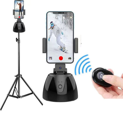 360-Degree Smart Follow-Up Selfie Live Video Recording Tripod Heads Battery Tripod Heads-garmade.com