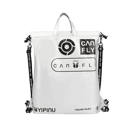 YIPINU YPU-D8 Drawstring Backpack Waterproof Sports Gym Training Small Bag Simple School Bag(Silver)-garmade.com