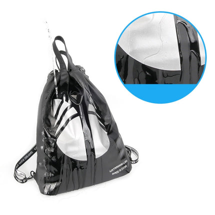 YIPINU YPU-D8 Drawstring Backpack Waterproof Sports Gym Training Small Bag Simple School Bag(Black)-garmade.com