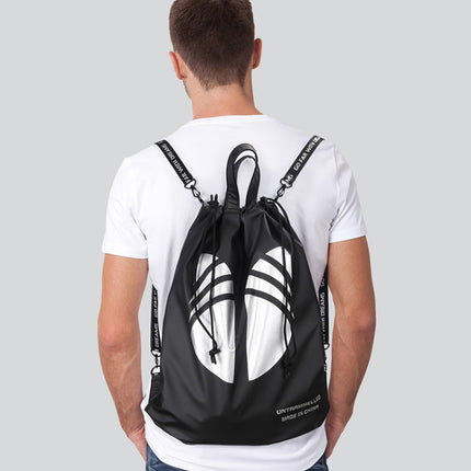YIPINU YPU-D8 Drawstring Backpack Waterproof Sports Gym Training Small Bag Simple School Bag(Black)-garmade.com