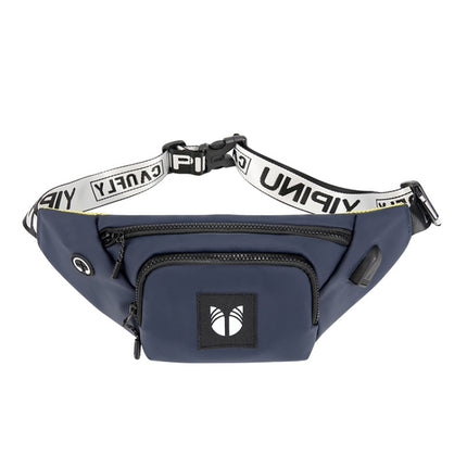 YIPINU YPU-DS Fashion Chest Bag Messenger Bag Waist Bag Waterproof Sports Mobile Phone Bag with External USB Port(Blue)-garmade.com
