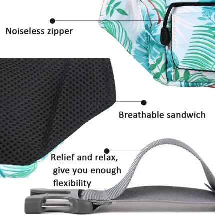 YIPINU YHB Sports Waist Bag Waterproof Outdoor Chest Bag Multi-Function Mobile Phone Bag(Tropical Plants)-garmade.com
