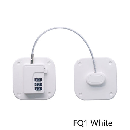 2 PCS Multi-Function Children'S Safety Lock Home Baby Protective Password Lock(FQ1 White)-garmade.com