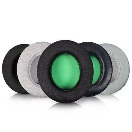 2 PCS Headset Sponge Case For Razer BlackShark V2/V2X/V2SE, Colour: Round(Black Green Net)-garmade.com