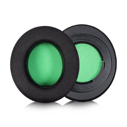 2 PCS Headset Sponge Case For Razer BlackShark V2/V2X/V2SE, Colour: Ellipse(Black Net Green Bottom)-garmade.com