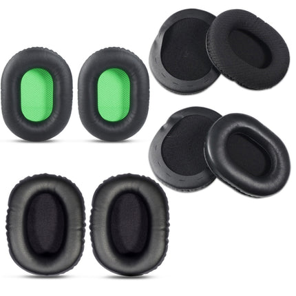 2 PCS Headset Sponge Cover For Razer V2, Colour: Black Skin Green Net-garmade.com