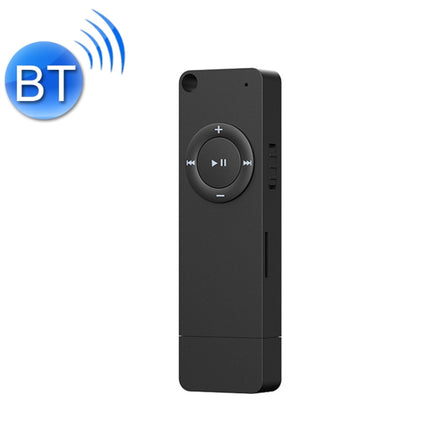 XT02 U Disk Style MP3 Music Player, Memory Capacity: Bluetooth Set(Black)-garmade.com