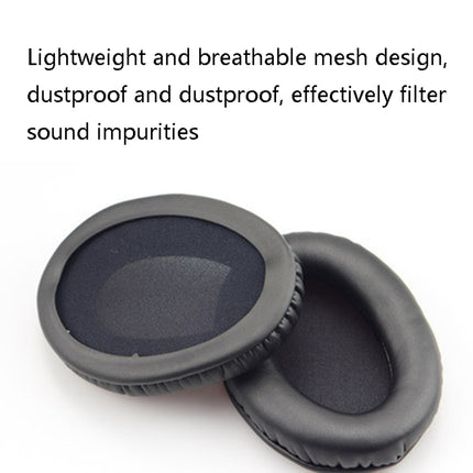 2 PCS Headset Sponge Cover Ear Pad Leather Case For Kingston Cloud Silver II, Colour: Black-garmade.com