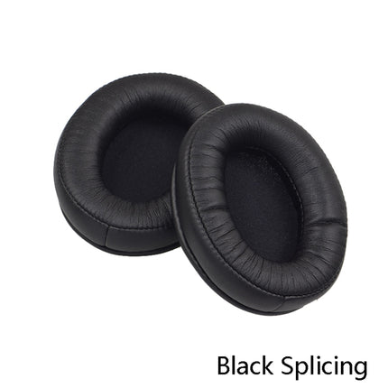 2 PCS Headset Sponge Cover Ear Pad Leather Case For Kingston Cloud Silver II, Colour: Black Splicing-garmade.com