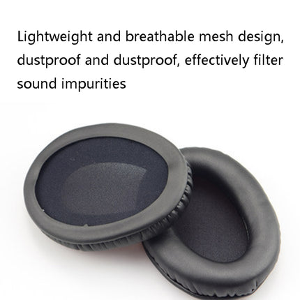 2 PCS Headset Sponge Cover Ear Pad Leather Case For Kingston Cloud Silver II, Colour: Black Splicing-garmade.com