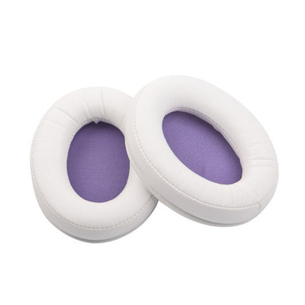 2 PCS Headset Sponge Cover Ear Pad Leather Case For Kingston Cloud Silver II, Colour: White Splicing-garmade.com