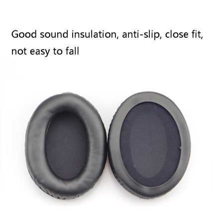 2 PCS Headset Sponge Cover Ear Pad Leather Case For Kingston Cloud Silver II, Colour: White Splicing-garmade.com